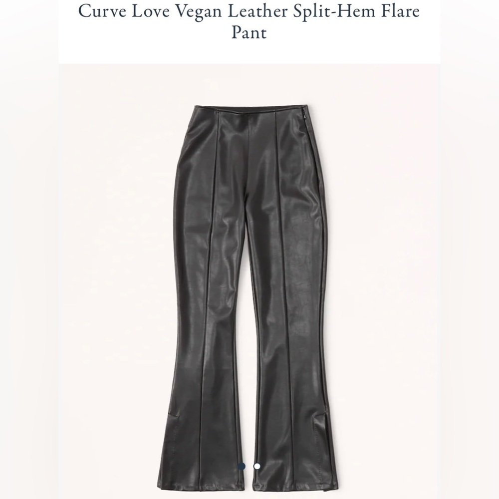 Curve Love Vegan Leather Split Hem Pants NWT